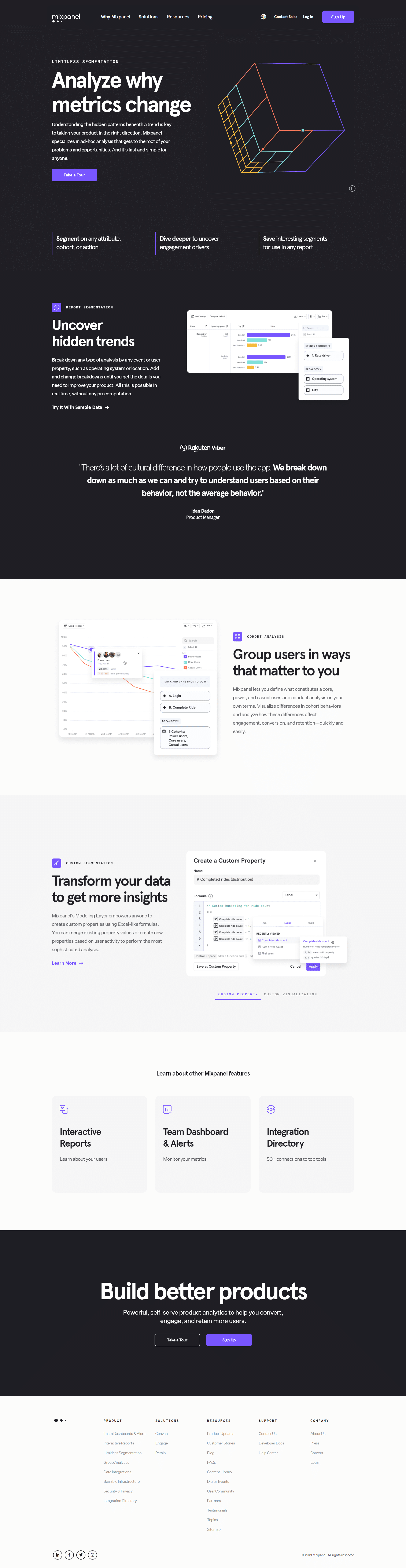 Mixpanel Features