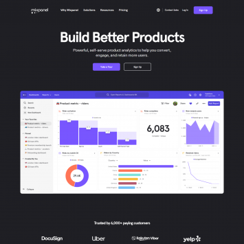 Mixpanel Homepage