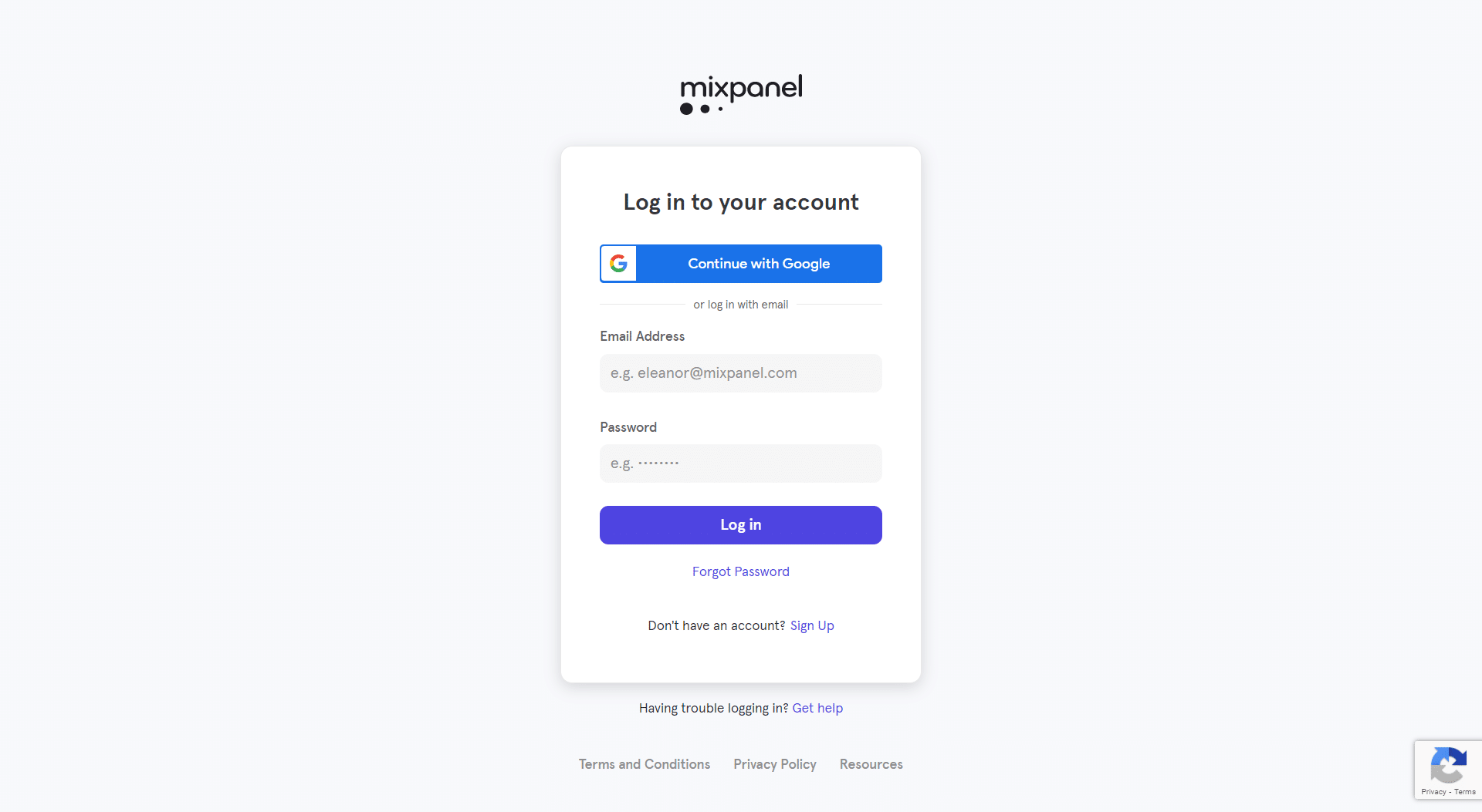 Mixpanel Login