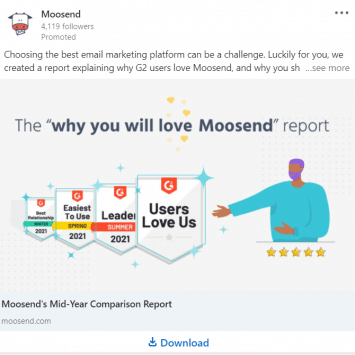 Moosend Linkedin Ads 1