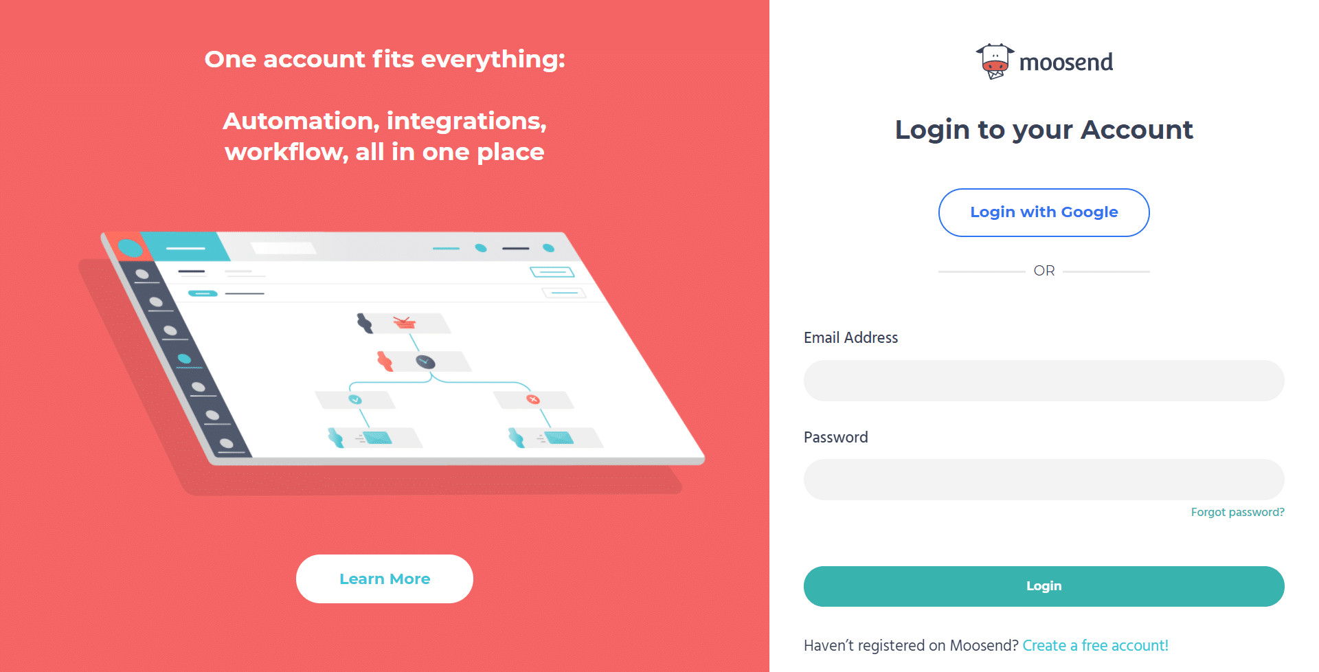 Moosend Login