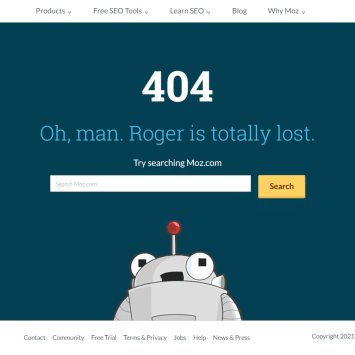 Moz 404 Page Not Found