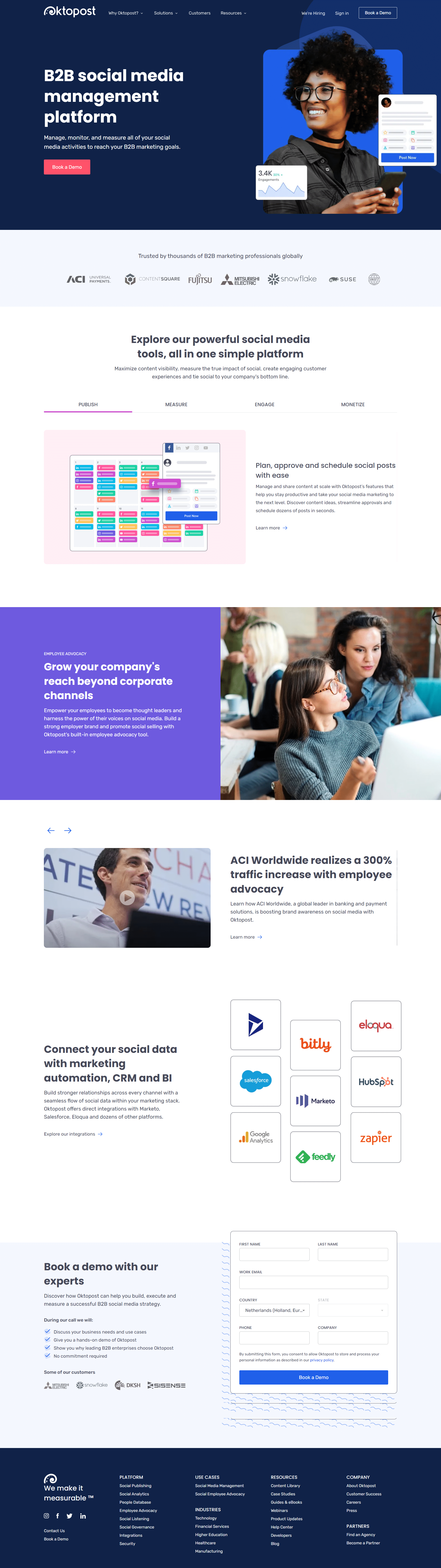 Oktopost Homepage