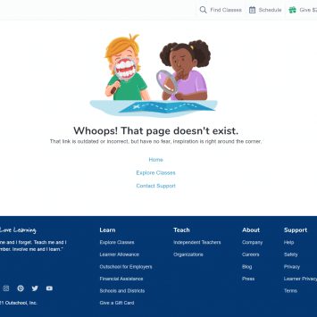 Outschool 404 Page Not Found