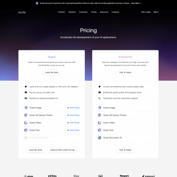 Scale AI Pricing