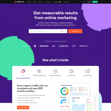 SEMrush Homepage