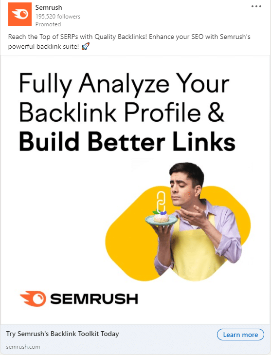 SEMrush Linkedin Ads 1