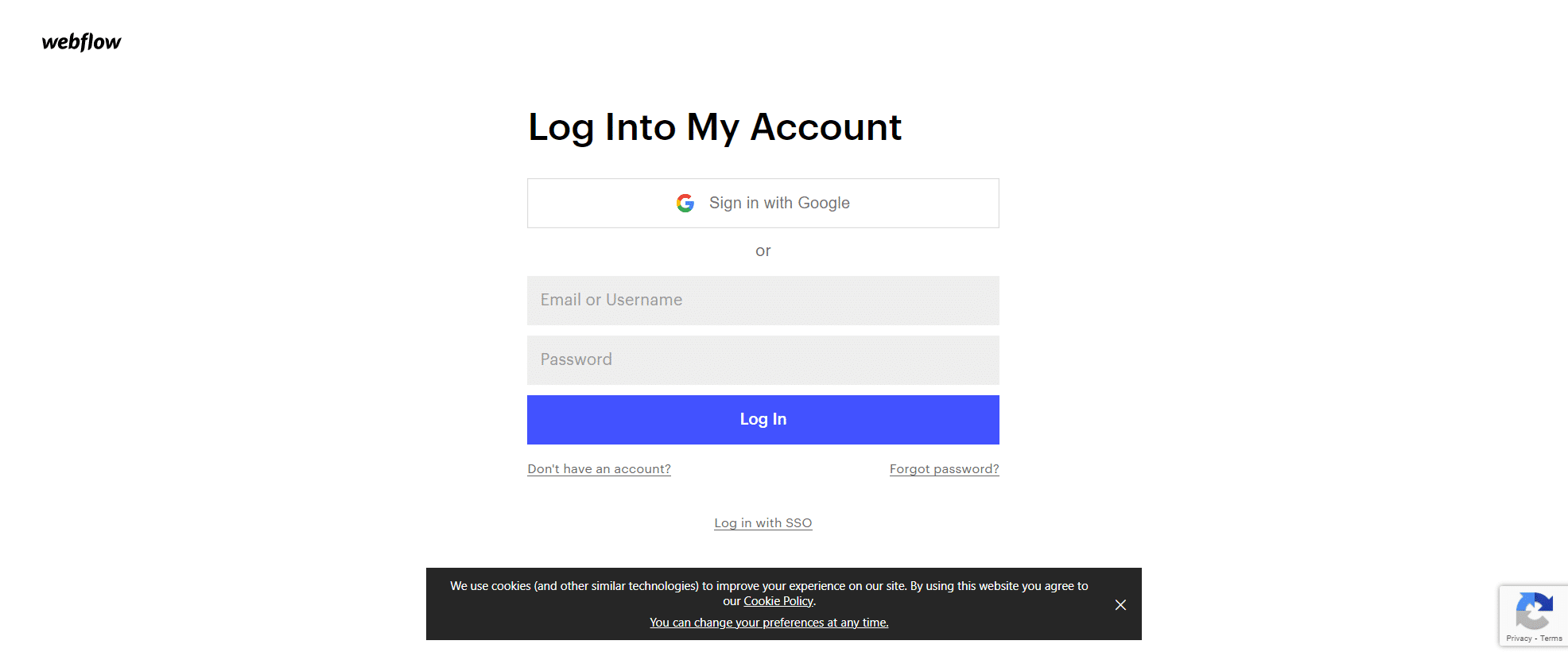 Webflow Login