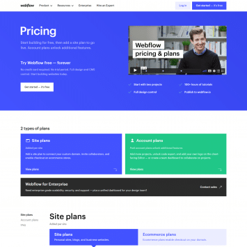 Webflow Pricing