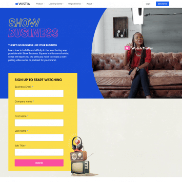 Wistia Landing Page