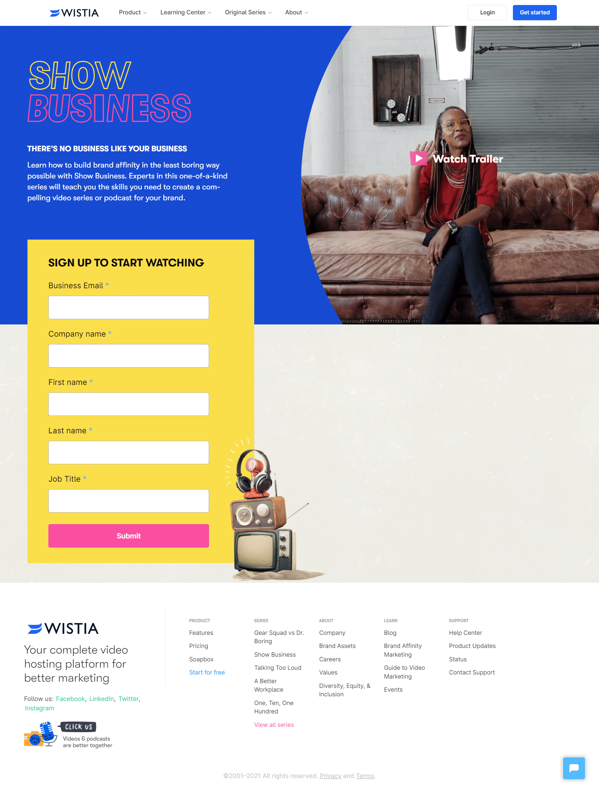 Wistia Landing Page