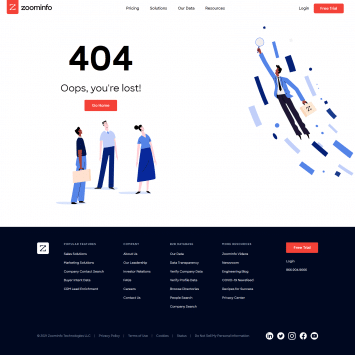ZoomInfo 404 Page Not Found