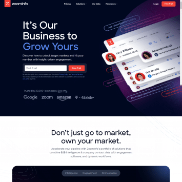 ZoomInfo Homepage