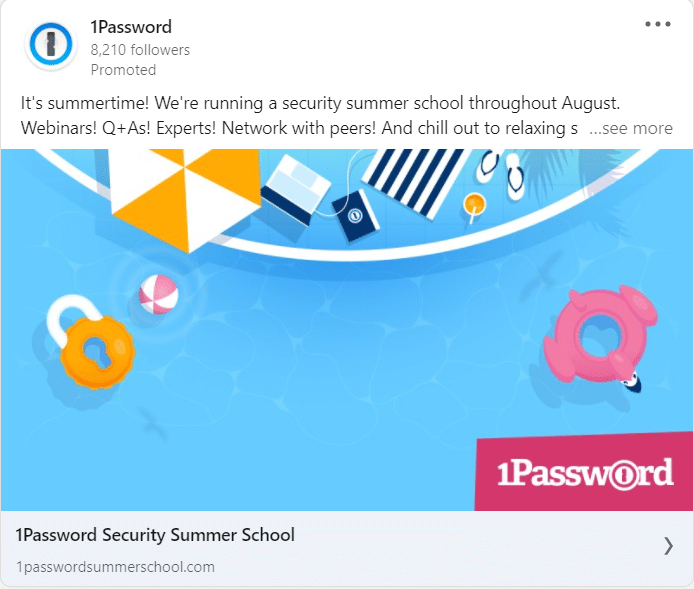 1Password Linkedin Ads 2