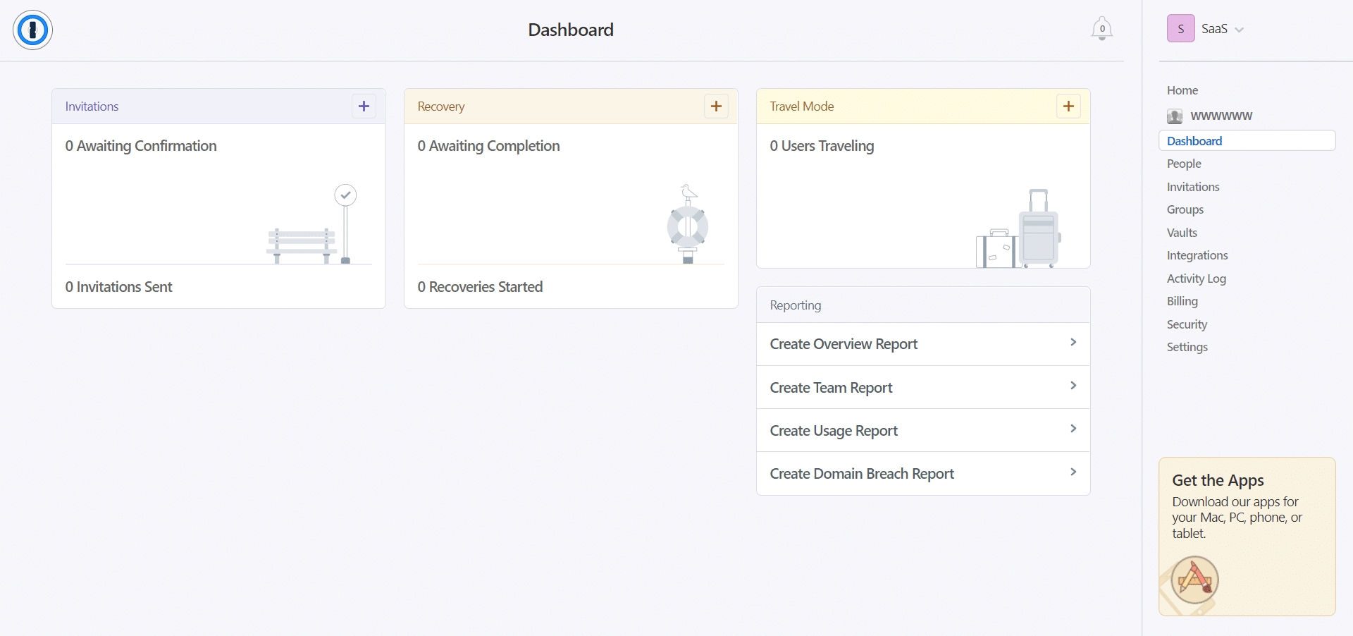 1Password Dashboard Trial