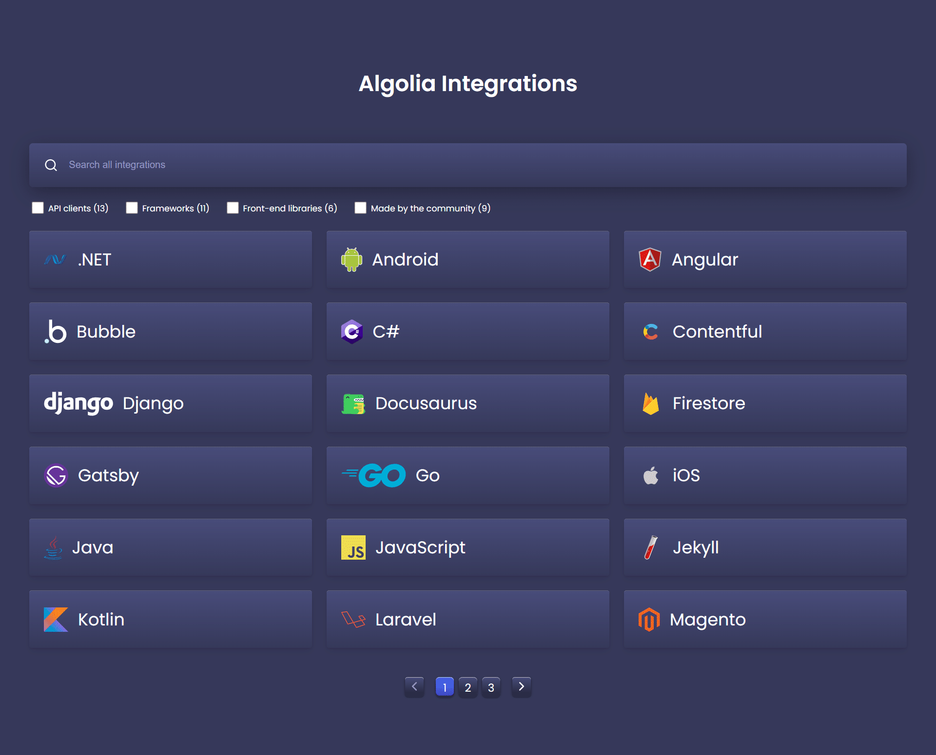 Algolia Integrations