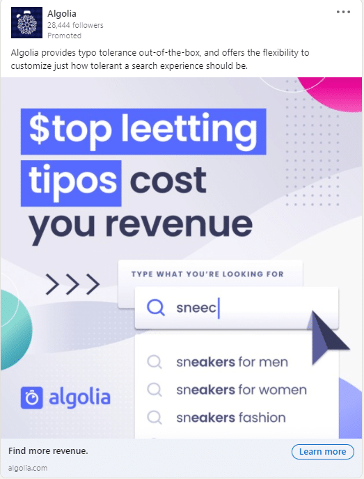 Algolia Linkedin Ads 3