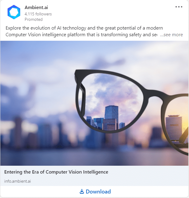 Ambient.ai Linkedin Ads