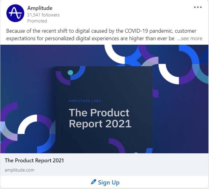 Amplitude Linkedin Ads 1