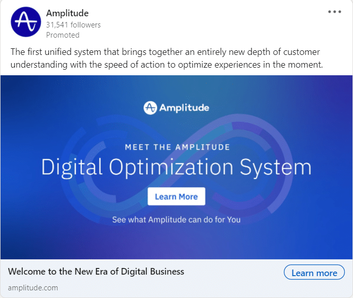 Amplitude Linkedin Ads 2