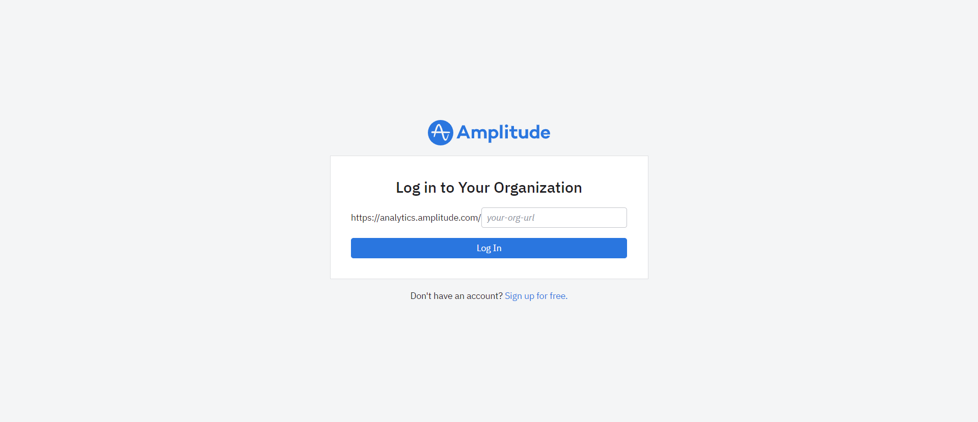 Amplitude Login