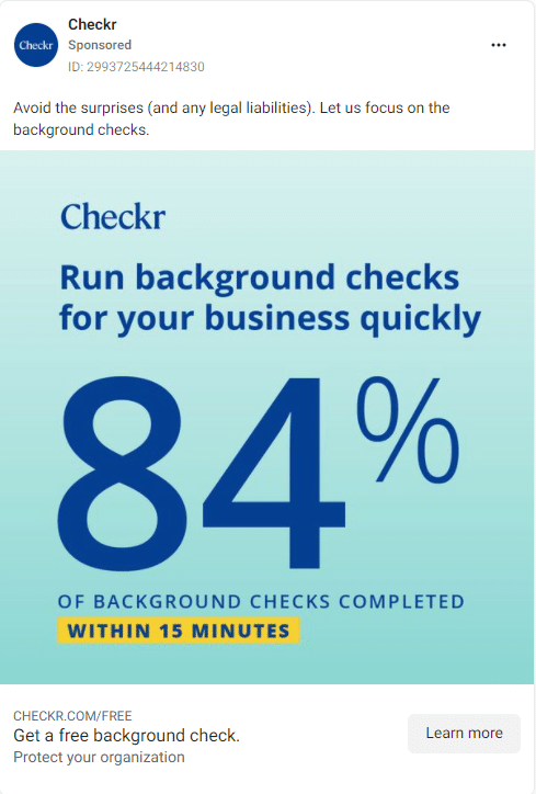 Checkr Facebook Ads 3