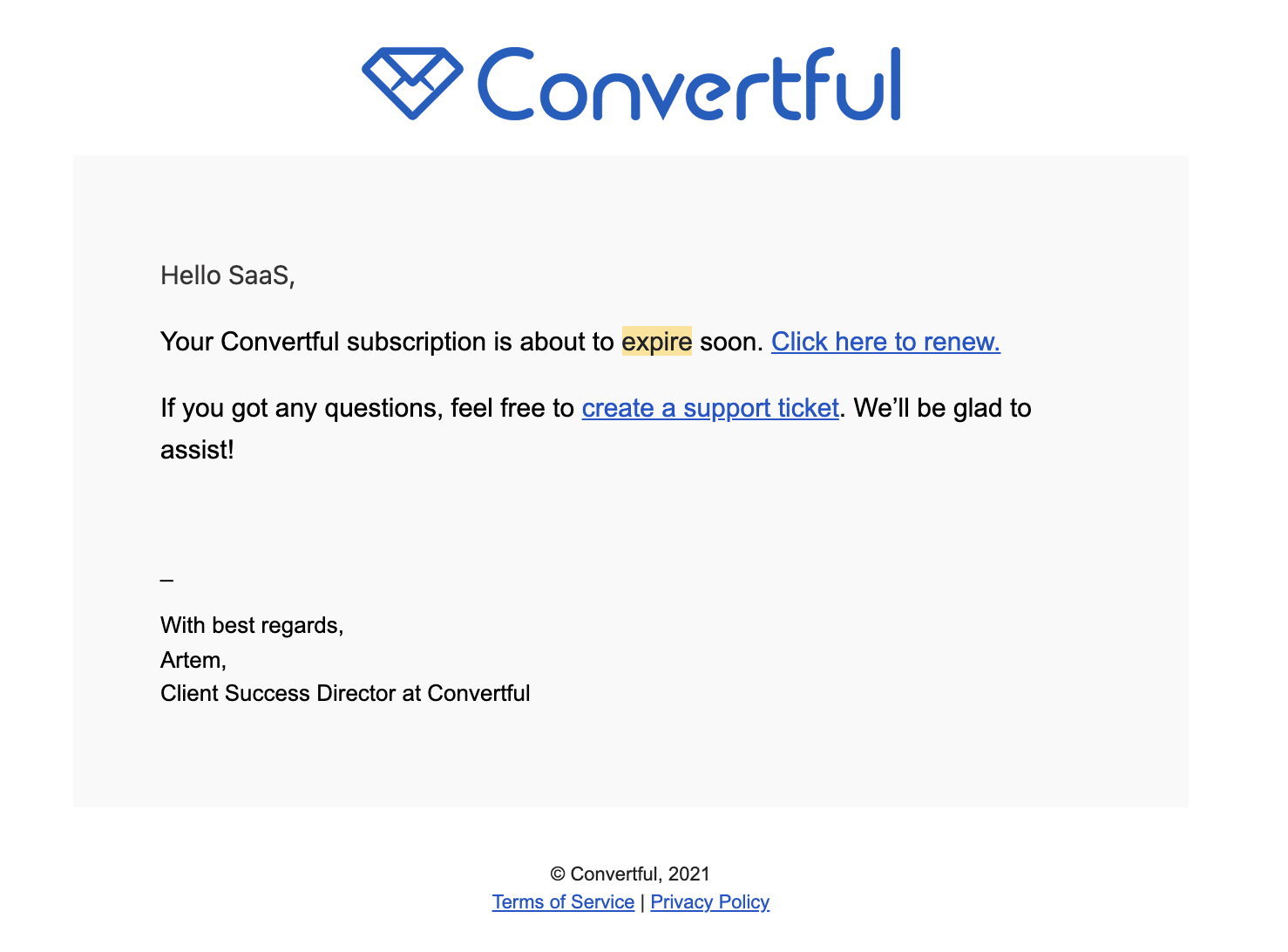 Convertful Trial Expiration