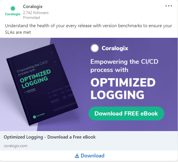 Coralogix Linkedin Ads 2