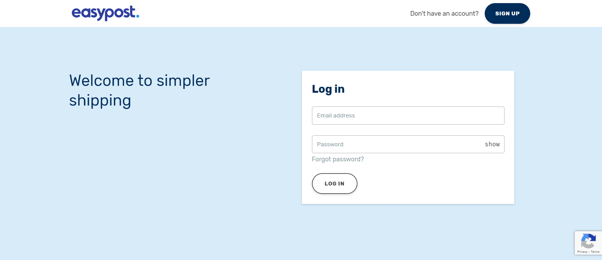 EasyPost Login