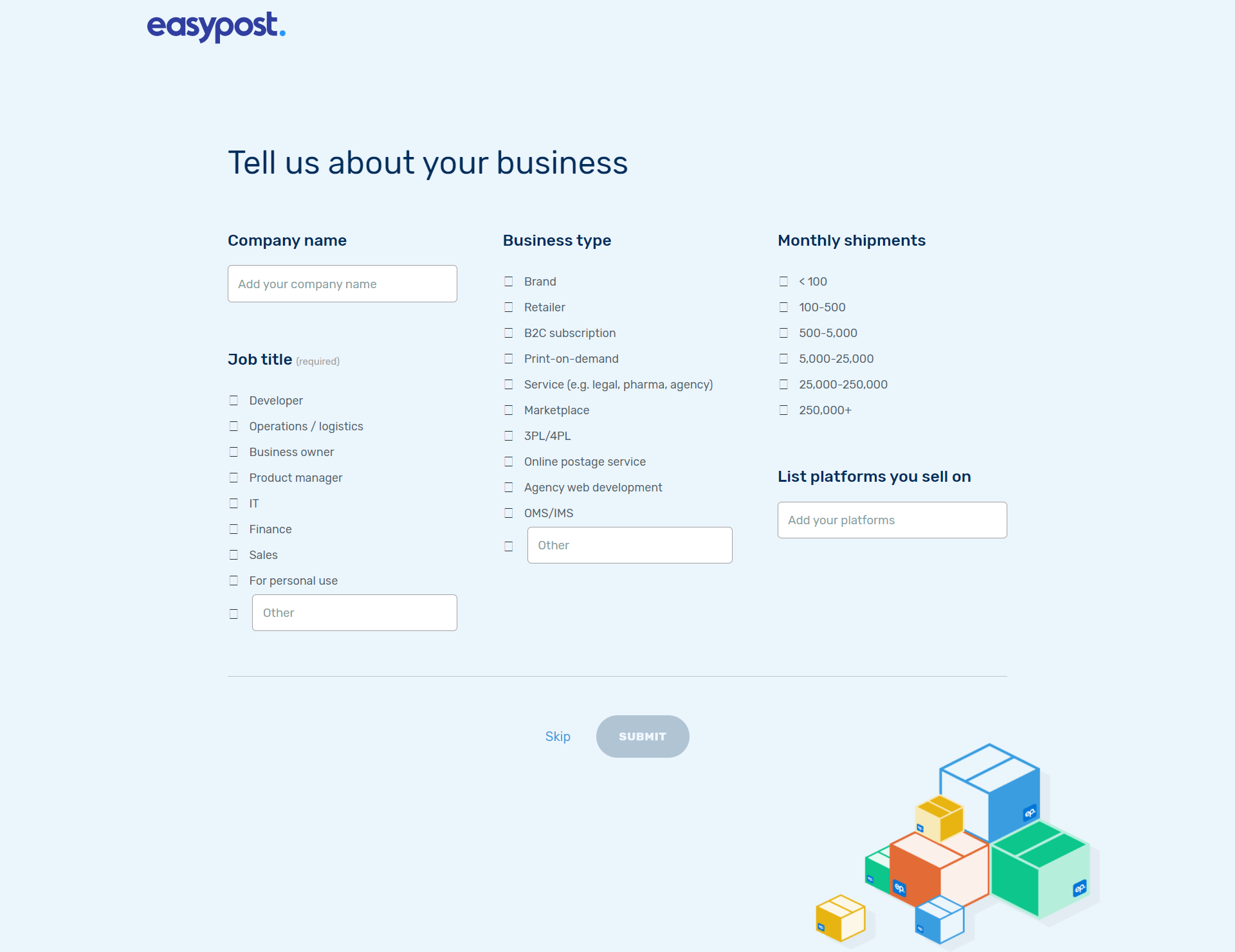 EasyPost Onboarding 2