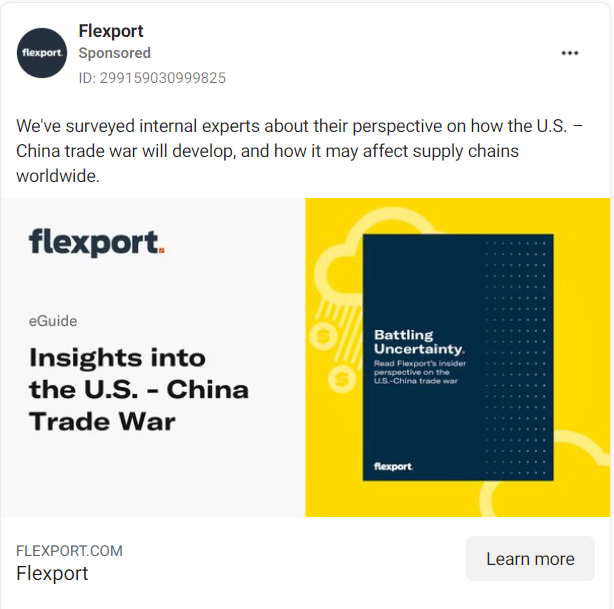 Flexport Facebook Ads