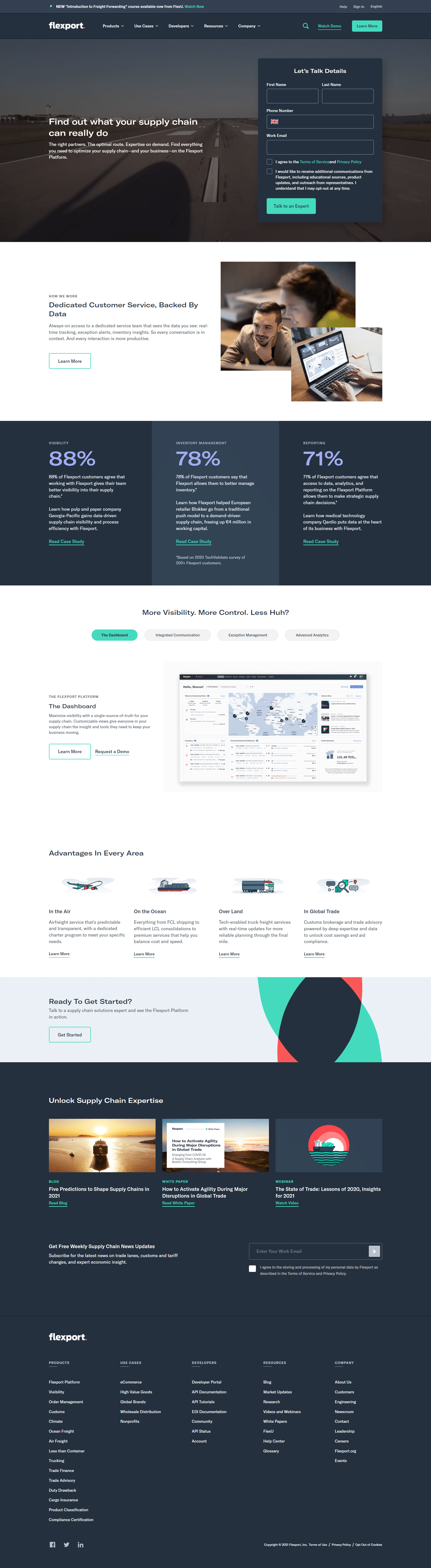 Flexport Homepage