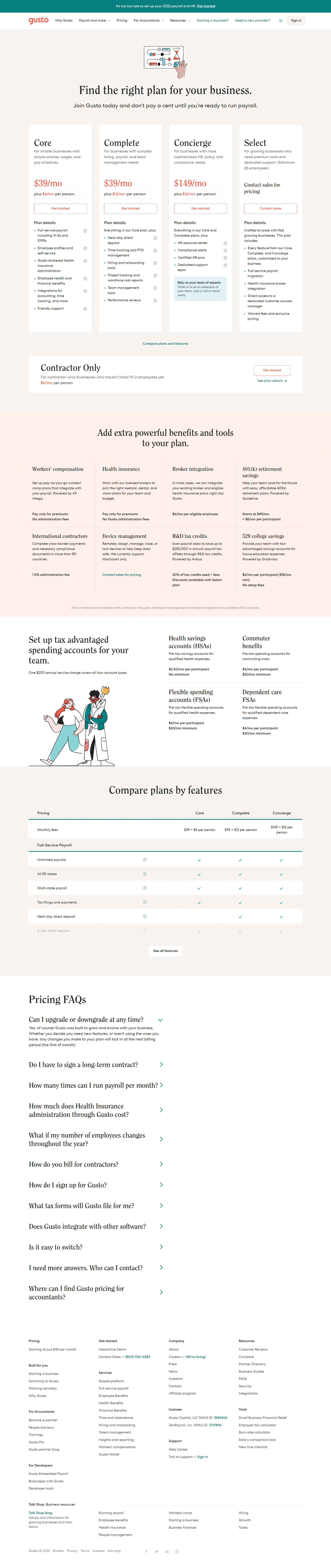 Gusto Pricing