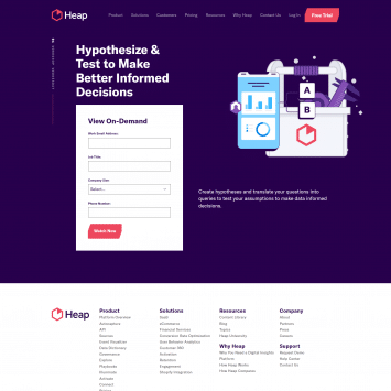 Heap Landing Page