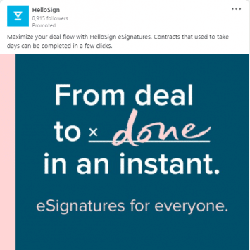 HelloSign Linkedin Ads 1