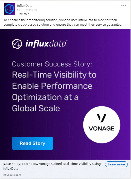 InfluxData Linkedin Ads 1