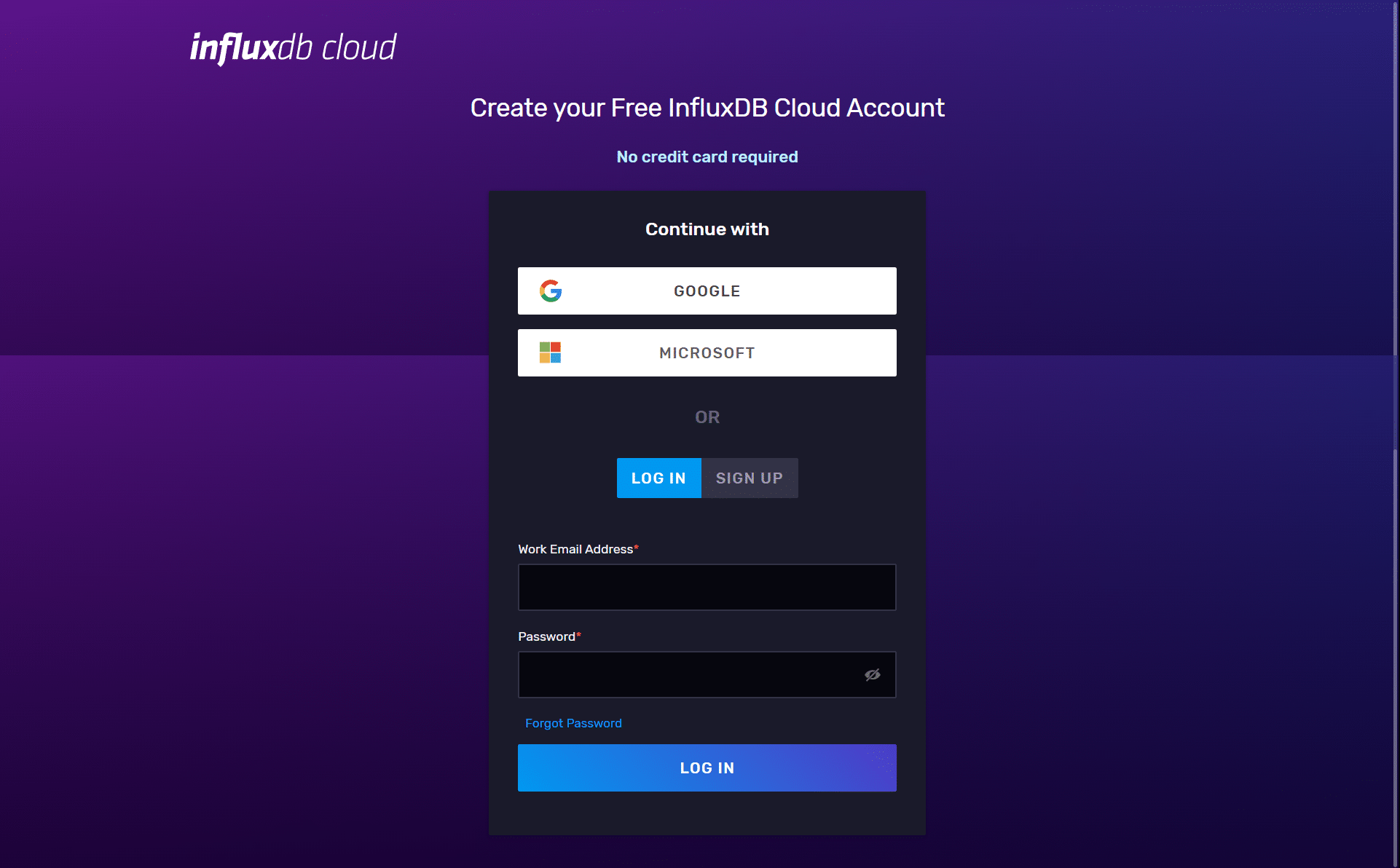 InfluxData Login