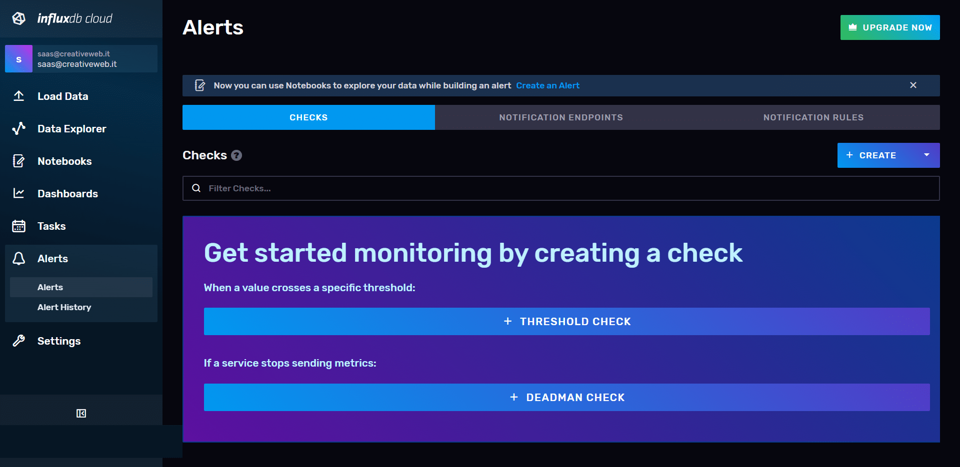 InfluxData Notifications