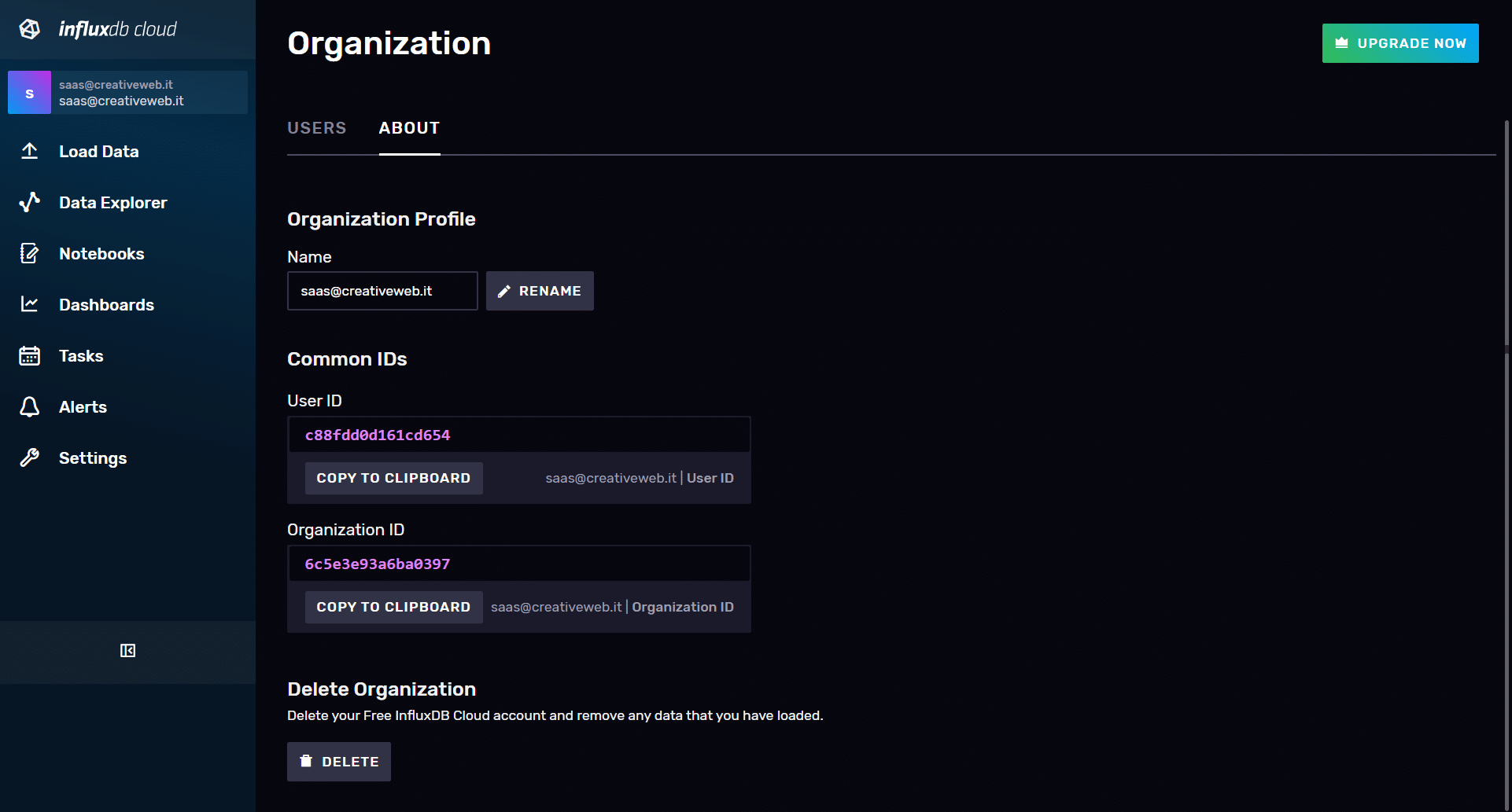 InfluxData User Profile