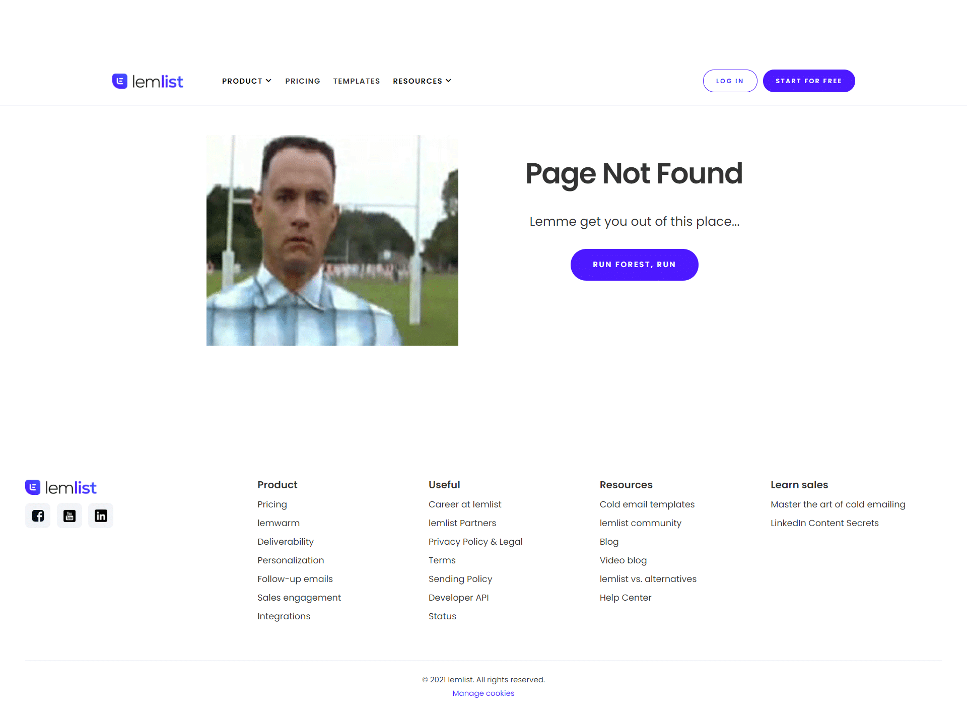 Lemlist 404 Page Not Found