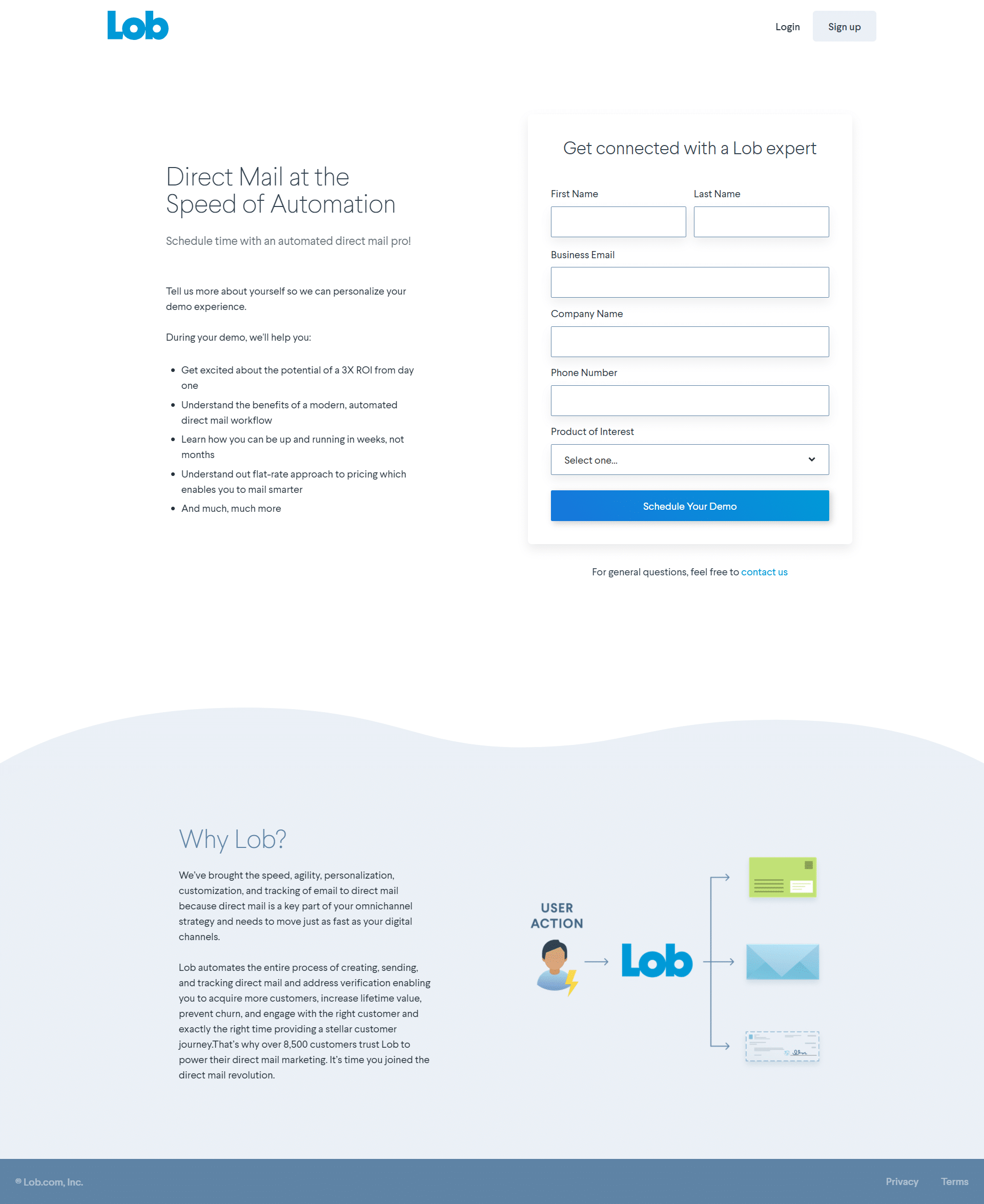 Lob Landing Page