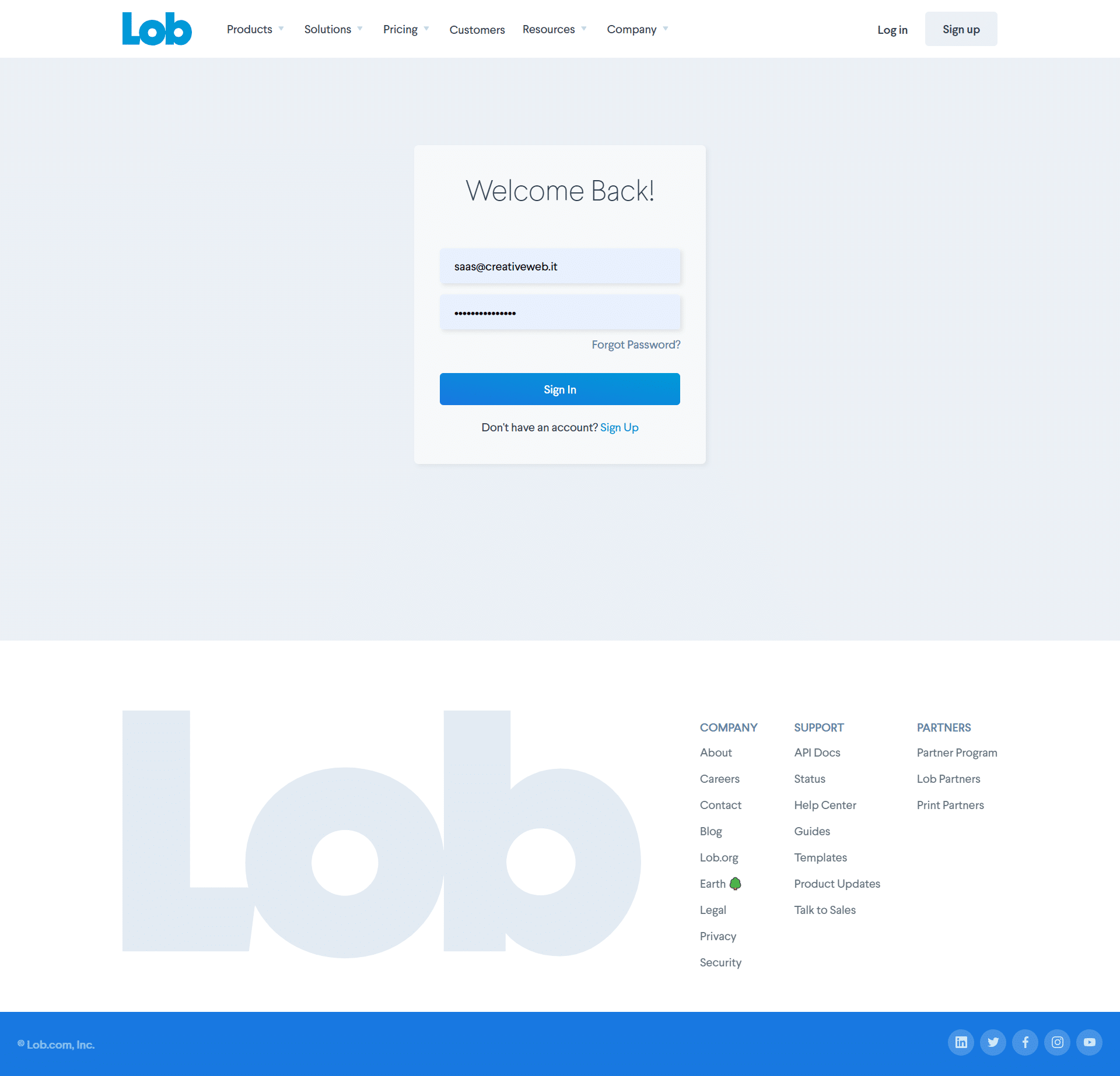 Lob Login