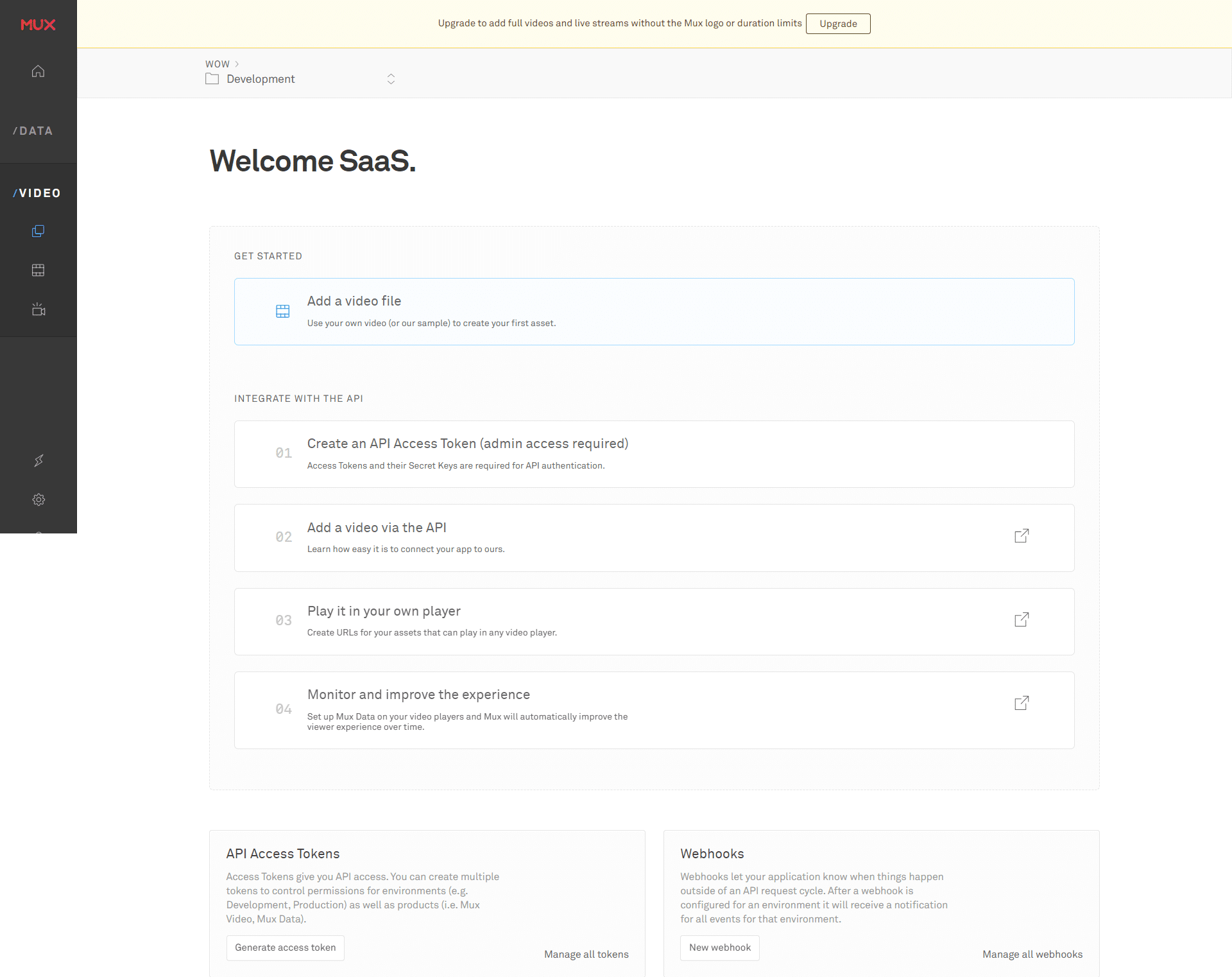 Mux Dashboard Trial