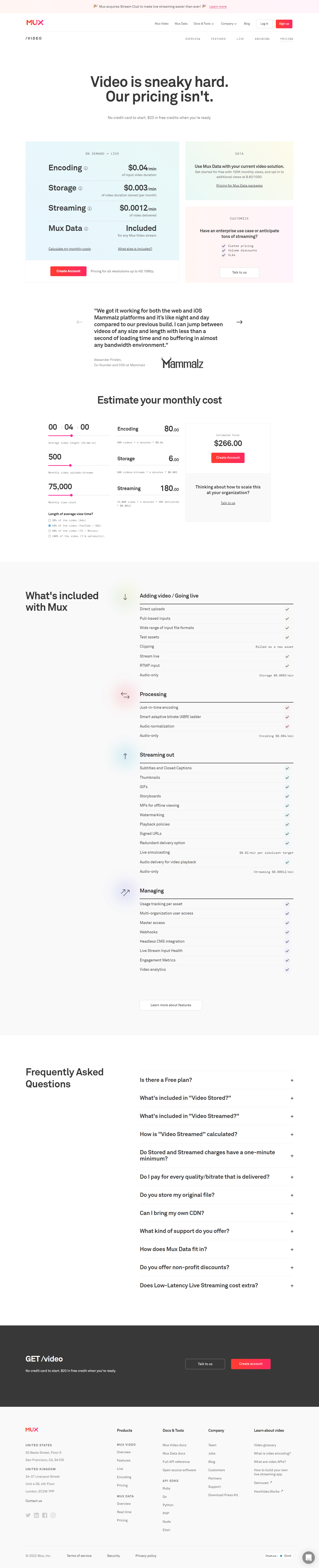 Mux Pricing