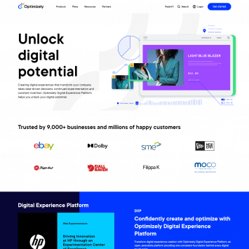 Optimizely Homepage