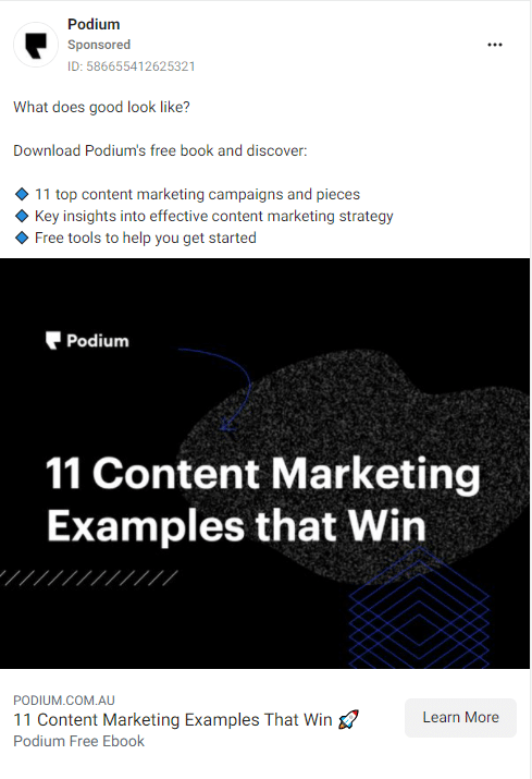 Podium Facebook Ads 1