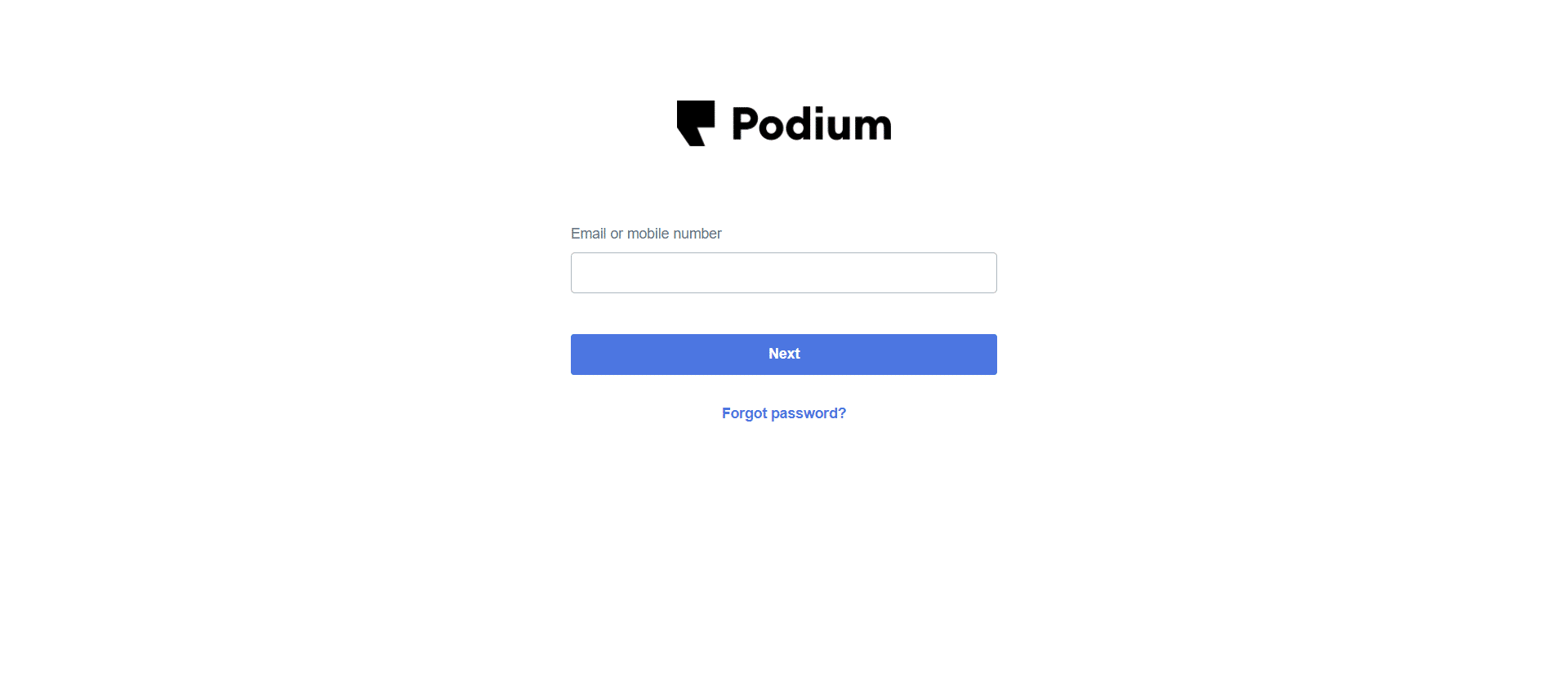 Podium Login