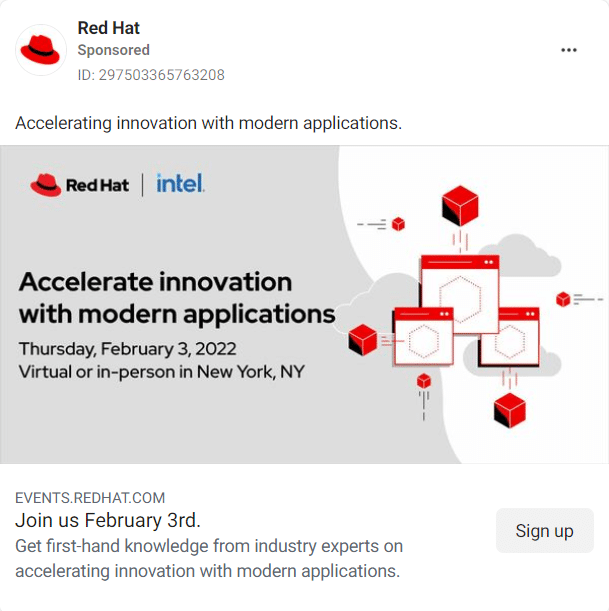 RedHat Facebook Ads 1