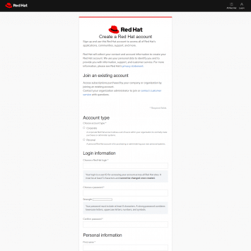 RedHat Signup