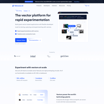 Relevance AI Homepage